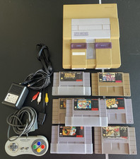 Super Nintendo SNES Console SNS-001 System Lot Bundle Mario Works but Discolored picture