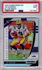 2020 Panini Prizm Draft Picks DP Joe Burrow Silver Prizm PSA 9 # 105 RC Rookie picture