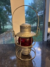 NOS Antique Dressel Arlington AT & SFRY RAIL Lantern with Red Globe Adlake 400 picture