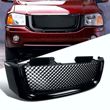 For 2002-2009 GMC Envoy Mesh Glossy Black Front Hood Bumper Grille Replacement picture