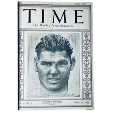 Time Library Bound Magazine 1923 Sep- Dec Dempsey Dempsey Banting Mussolini picture