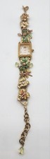 Vintage RARE Signed Kirks Folly Winged Menagerie Goldtone/Multicolor Watch 7