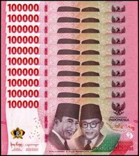 TEN MILLION INDONESIA RUPIAH  100x 100,000 IDR - AUTHENTIC Active 2022 Currency picture