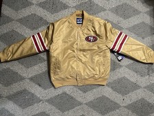Vintage 1991 San Francisco 49ers Gold Locker Lime Jacket picture