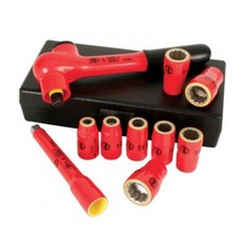 Wiha Tools 31493 Insulated 10-Piece Inch Socket Set, 3/8