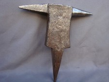 ANTIQUE BLACKSMITH STUMP/STAKE ANVIL HARDY TOOL 9LBS picture