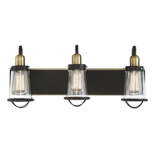 Savoy House Lansing 3Lt Bathroom Vanity Light, Bronze/Brass - 8-1780-3-79 picture