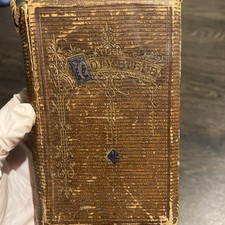 Rare Pocket Holy Bible 1875 Gilded Edge Old and New Testaments picture