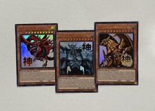 YUGIOH EGYPTIAN GOD SET SLIFER/OBELISK/RA STAMP ULTRA RARE RA05-EN128/129/130 picture