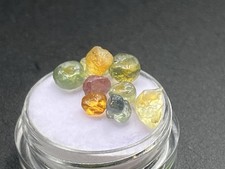 Natural Montana Sapphire Rough 10.00ct Multi-Color Gemologist Verified picture