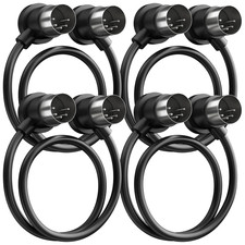 4 Pack Premium Right Angle MIDI Cable 2FT, Low Profile for Saving Space MIDI Cab picture
