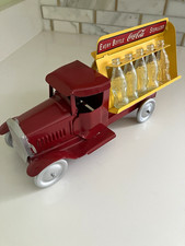 Vintage 1931 Metalcraft Coca Cola Bottling Truck with 10 Glass Bottles picture