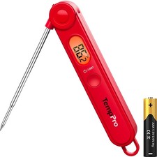 TempPro TP605W Instant Read Meat Thermometer Waterproof Backlit Foldaway Probe picture