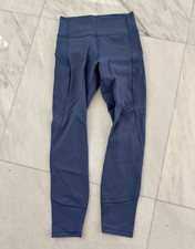 Lululemon Women’s Invigorate Athletic Leggings Blue Solid Ankle Regular Size 6 picture