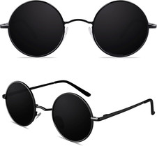 Retro round Polarized Sunglasses Circle Metal UV400 Protection E01 picture