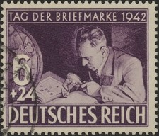 BS Stamp Germany Mi 811 Sc B201 1942 WWII Fascism Collecting Philatelic U picture
