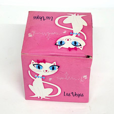 VTG French Kitty Las Vegas Souvenir Coffee Mug Pink Cat Mighty Fine W/ Box Y2K picture