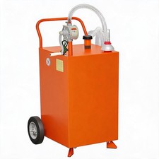 30/35/40/45 Gallon Fuel Gas Caddy Portable Storage Tank with Manual Pump Wheels picture