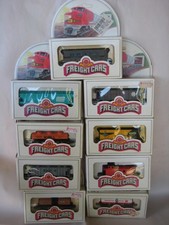 Nine vintage Bachmann N gauge freight cars in boxes - old store stock picture