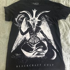XS blackcraft cult baphomet t-shirt with bigger than god on the back picture