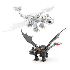 YOUFOY 2-in-1 Night Dragon and His Girlfriend Light Dragon Model 465 Pieces picture