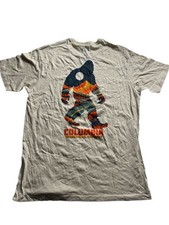 Columbia Men's Large Bigfoot Sasquatch Graphic T-Shirt Cream Short Sleeve NWT picture