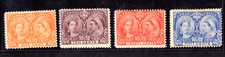 Canada 1897 Queen Victoria Jubilee Scott #51, #57, #59, #60 Mint O.G. Hinged F-V picture