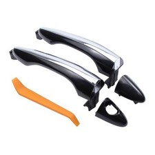 Front L/R Exterior Door Handle Black with Chrome for Kia picture