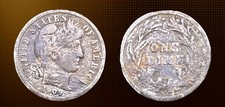 1909 P Barber 10C DIME  90% Silver Coin Mintage 10.2 Mil.  THANKS picture