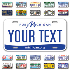 Custom state License Plates with personalized text Car 12x6- Moto 7x4 - Bike 6x3 picture