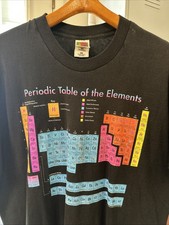1995 Vintage Periodic Table of The Elements T-Shirt XL 23x30 picture