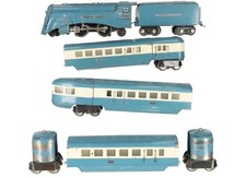 Lionel Prewar Blue Streak Pre War Streamline Passenger Train VG Works See Video picture