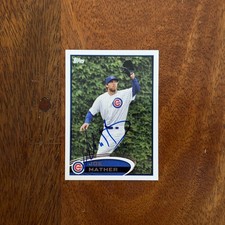 Joe Mather Autographed 2012 Topps Update Signed Card #US25 - Chicago Cubs picture