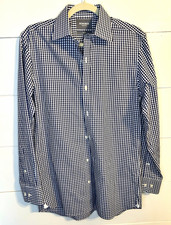Bonobos | Sz 15 (M) | Slim Fit Cotton Gingham Button-Down Dress Shirt Blue/White picture