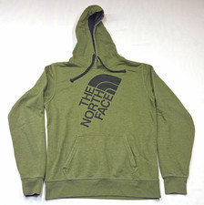 The North Face Men's Pullover Fleece Hoodie Graphic Logo Pockets Green S picture