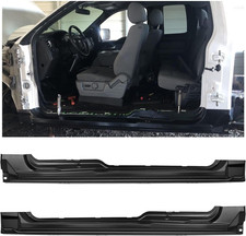 Rocker Panel Fit 2009-2014 Ford F150 Super Cab Extended Cab 85.5 Guard Plates picture