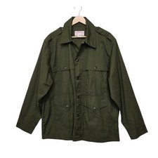 Filson Vintage Field Safari Jacket Olive Green Cotton Blend USA Made Size 44 picture