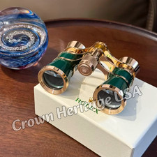 ROLEX Green Gold Lacquer Opera Binoculars w/ Box & Pouch Luxury VIP Gift picture