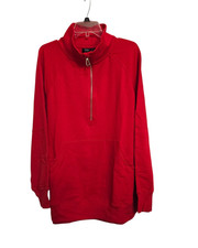 Tru by Torrid Women's Plus Size Red Long Sleeve Zipper Front Top Size 2X picture