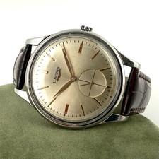 OVERSIZED LONGINES REF 4914 MANUAL WIND STEEL SWISS MADE 1958' GENTS WATCH picture