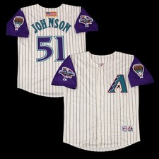 Randy Johnson 2001 Arizona Diamondbacks Alt Ivory World Series Jersey Print picture