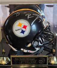 Ben Roethlisberger autographed mini helmet w/ Deluxe Display Case & Nameplate . picture