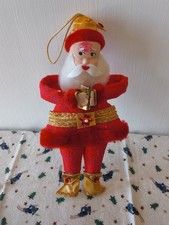 Vintage 1950s MCM Paper Santa Japan Large Christmas Decor Ornament 7
