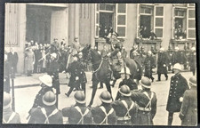 King Leopold III Mounted Royal Procession Brussels Belgian Military Postcard picture