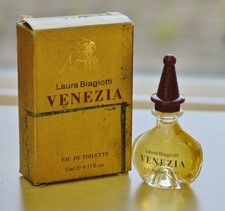 Vintage VENEZIA by LAURA BIAGIOTTI splash EDT 5 ml~.17 oz OLD FORMULA MINIATURE picture