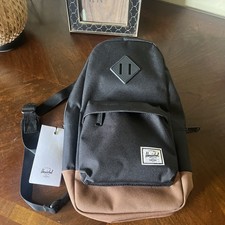 Herschel Heritage Shoulder Bag Backpack, Black, 8L One Size Mini NWT picture