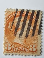 Canada 1870s 3c Orange-Red Small Queen Victoria Stamp RefAA picture