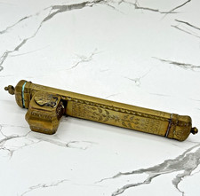 Antique Middle Eastern Brass Persian Inkwell Pen Box Traveling Scribe Etched picture