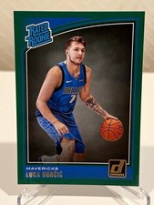 2018-19 Panini Donruss Rated Rookie Luka Dončić RC #177 Green Flood Mavericks picture