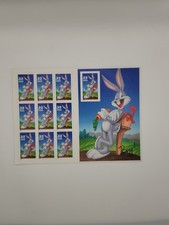 1997 US #3138 32c Postage Lot/9 Stamps Bugs Bunny S/Sheet Imperforate MNH picture